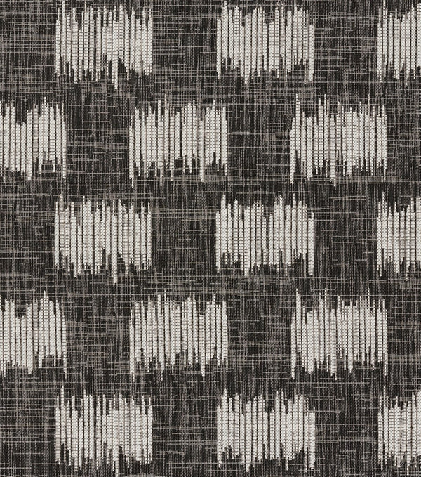 Momeni Novogratz Villa VI-12 Machine Made Transitional Geometric Indoor/Outdoor Area Rug Charcoal 9'3" x 12'6" VILLAVI-12CHR93C6