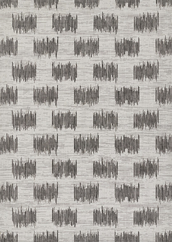 Momeni Novogratz Villa VI-12 Machine Made Transitional Geometric Indoor/Outdoor Area Rug Ivory 9'3" x 12'6" VILLAVI-12IVY93C6