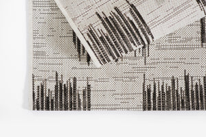 Momeni Novogratz Villa VI-12 Machine Made Transitional Geometric Indoor/Outdoor Area Rug Ivory 9'3" x 12'6" VILLAVI-12IVY93C6