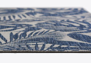 Momeni Novogratz Villa VI-13 Machine Made Transitional Floral Indoor/Outdoor Area Rug Blue 9'3" x 12'6" VILLAVI-13BLU93C6
