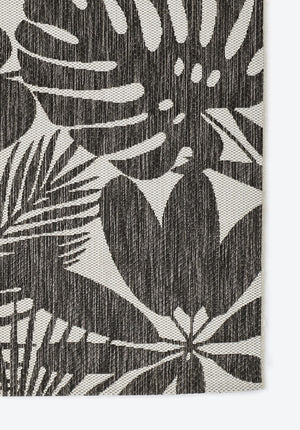 Momeni Novogratz Villa VI-13 Machine Made Transitional Floral Indoor/Outdoor Area Rug Charcoal 9'3" x 12'6" VILLAVI-13CHR93C6