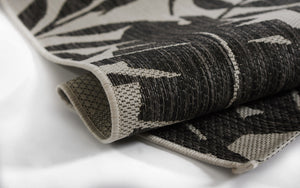 Momeni Novogratz Villa VI-13 Machine Made Transitional Floral Indoor/Outdoor Area Rug Charcoal 9'3" x 12'6" VILLAVI-13CHR93C6