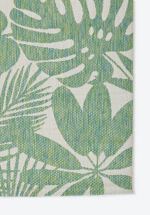 Momeni Novogratz Villa VI-13 Machine Made Transitional Floral Indoor/Outdoor Area Rug Green 9'3" x 12'6" VILLAVI-13GRN93C6
