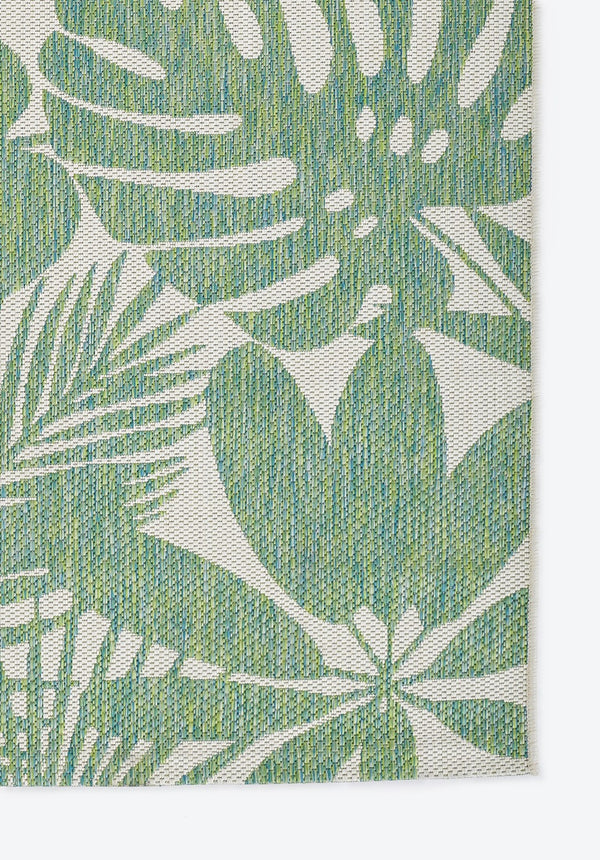 Momeni Novogratz Villa VI-13 Machine Made Transitional Floral Indoor/Outdoor Area Rug Green 9'3" x 12'6" VILLAVI-13GRN93C6