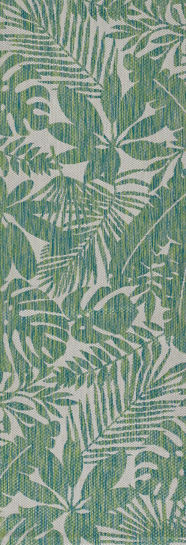 Momeni Novogratz Villa VI-13 Machine Made Transitional Floral Indoor/Outdoor Area Rug Green 9'3" x 12'6" VILLAVI-13GRN93C6