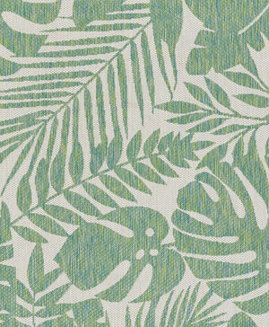 Momeni Novogratz Villa VI-13 Machine Made Transitional Floral Indoor/Outdoor Area Rug Green 9'3" x 12'6" VILLAVI-13GRN93C6