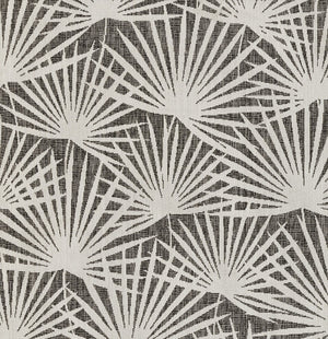 Momeni Novogratz Villa VI-14 Machine Made Transitional Leaves Indoor/Outdoor Area Rug Charcoal 9'3" x 12'6" VILLAVI-14CHR93C6