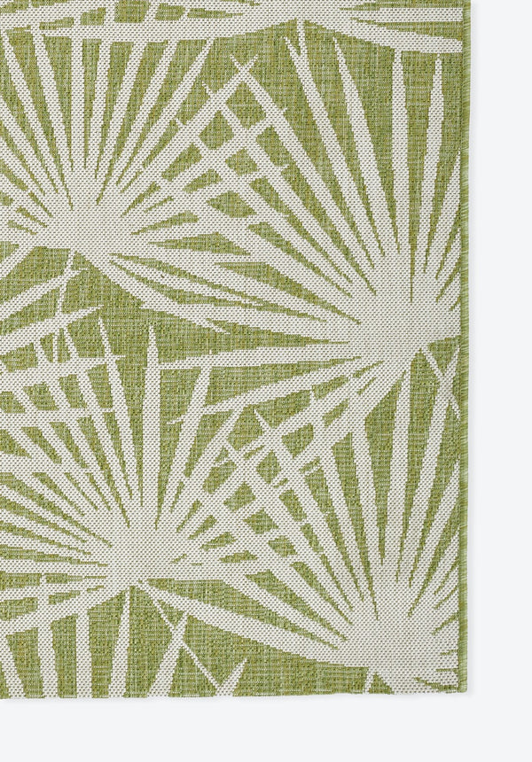 Momeni Novogratz Villa VI-14 Machine Made Transitional Leaves Indoor/Outdoor Area Rug Green 9'3" x 12'6" VILLAVI-14GRN93C6