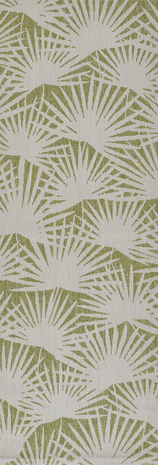 Momeni Novogratz Villa VI-14 Machine Made Transitional Leaves Indoor/Outdoor Area Rug Green 9'3" x 12'6" VILLAVI-14GRN93C6
