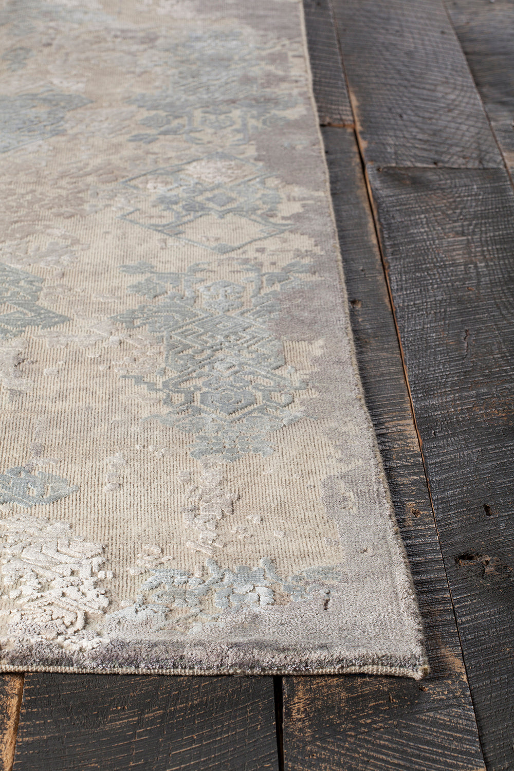 Chandra Rugs Vingel 65% Wool + 35% Viscose Hand-Knotted Traditional Rug Blue/Green/Beige 9' x 13'