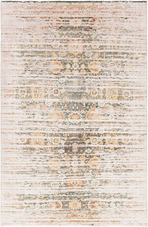 Chandra Rugs Vingel 65% Wool + 35% Viscose Hand-Knotted Traditional Rug Green/Beige/Brown 9' x 13'