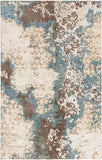 Chandra Rugs Vingel 65% Wool + 35% Viscose Hand-Knotted Traditional Rug Blue/Brown/Cream 9' x 13'