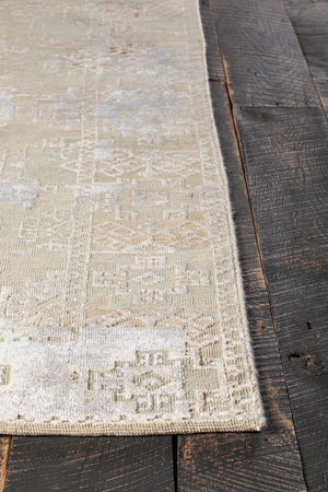 Chandra Rugs Vingel 65% Wool + 35% Viscose Hand-Knotted Traditional Rug Green/Grey/Brown 9' x 13'