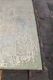 Chandra Rugs Vingel 65% Wool + 35% Viscose Hand-Knotted Traditional Rug Green/Grey/Beige/Cream 9' x 13'