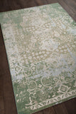 Chandra Rugs Vingel 65% Wool + 35% Viscose Hand-Knotted Traditional Rug Green/Grey/Beige/Cream 9' x 13'