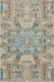 Chandra Rugs Vingel 65% Wool + 35% Viscose Hand-Knotted Transitional Rug Blue/Brown/Beige/Tan/Grey 9' x 13'