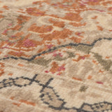 AMER Rugs Vintage VIN-1 Hand-Knotted Bordered Transitional Area Rug Orange/Tan 10' x 14'