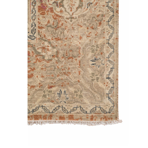AMER Rugs Vintage VIN-1 Hand-Knotted Bordered Transitional Area Rug Orange/Tan 10' x 14'