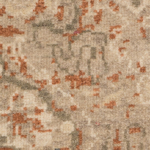 AMER Rugs Vintage VIN-1 Hand-Knotted Bordered Transitional Area Rug Orange/Tan 10' x 14'