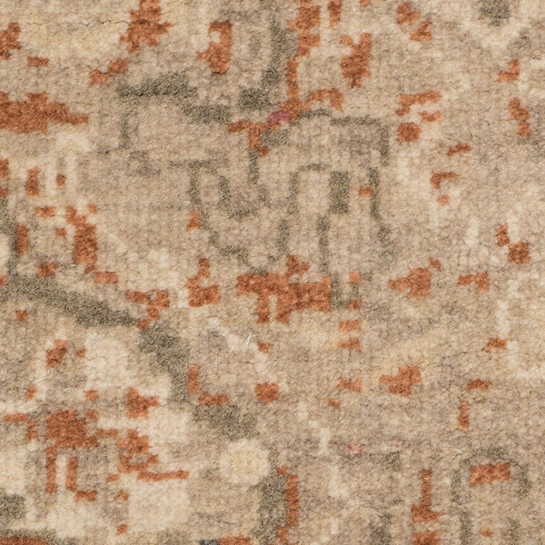 AMER Rugs Vintage VIN-1 Hand-Knotted Bordered Transitional Area Rug Orange/Tan 10' x 14'