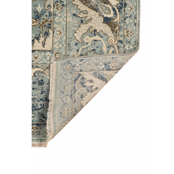 AMER Rugs Vintage VIN-10 Hand-Knotted Bordered Transitional Area Rug Blue 10' x 14'