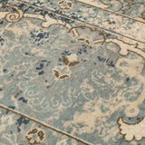 AMER Rugs Vintage VIN-10 Hand-Knotted Bordered Transitional Area Rug Blue 10' x 14'