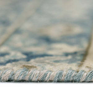 AMER Rugs Vintage VIN-10 Hand-Knotted Bordered Transitional Area Rug Blue 10' x 14'