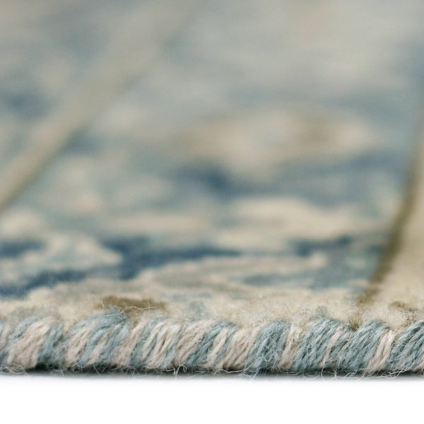 AMER Rugs Vintage VIN-10 Hand-Knotted Bordered Transitional Area Rug Blue 10' x 14'