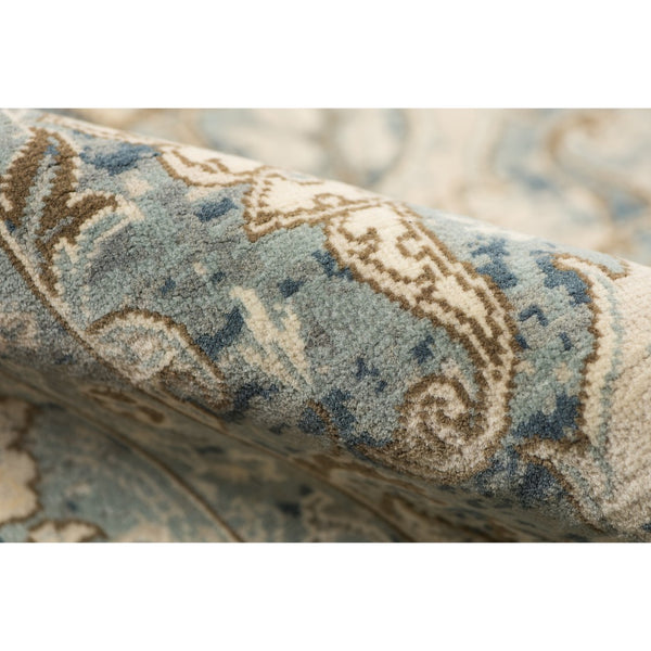AMER Rugs Vintage VIN-10 Hand-Knotted Bordered Transitional Area Rug Blue 10' x 14'