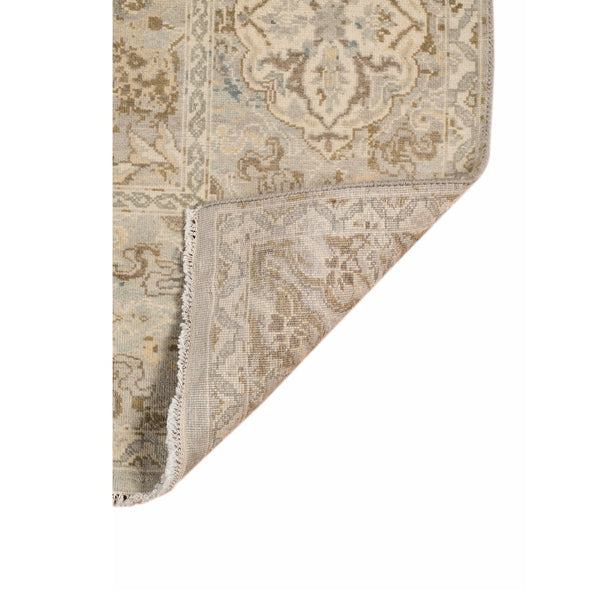 AMER Rugs Vintage VIN-3 Hand-Knotted Bordered Transitional Area Rug Blue/Tan 10' x 14'
