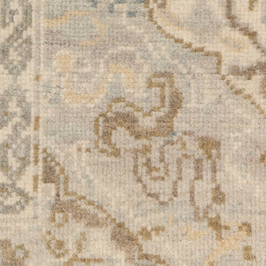AMER Rugs Vintage VIN-3 Hand-Knotted Bordered Transitional Area Rug Blue/Tan 10' x 14'
