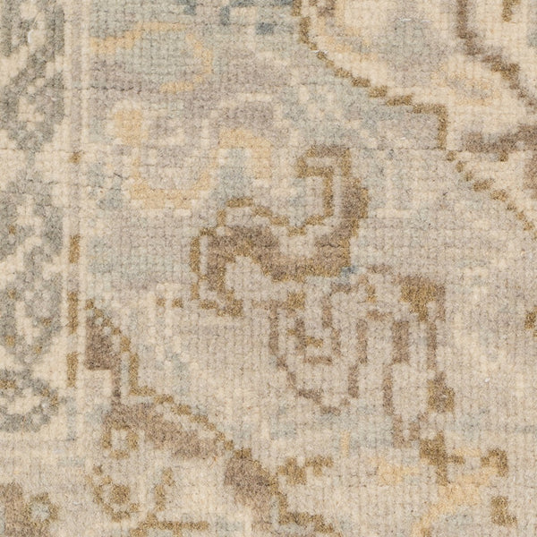 AMER Rugs Vintage VIN-3 Hand-Knotted Bordered Transitional Area Rug Blue/Tan 10' x 14'