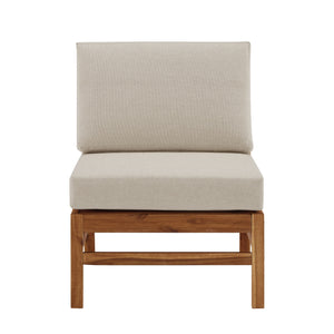 Walker Edison Vincent Modern/Contemporary Acacia Wood Chevron Armless Sectional VIODSEABRB