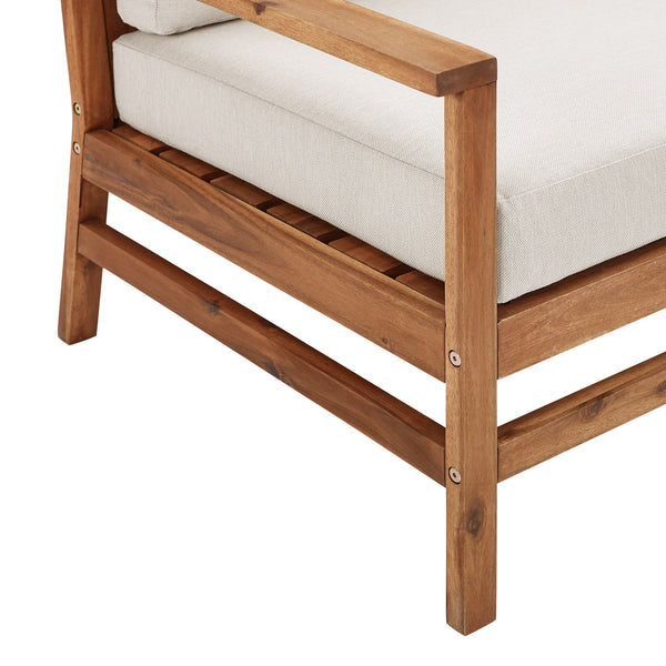 Walker Edison Vincent Modern/Contemporary Acacia Wood Chevron Left Arm Sectional VIODSELABRB