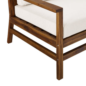 Walker Edison Vincent Modern/Contemporary Acacia Wood Chevron Left Arm Sectional VIODSELADBB