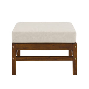 Walker Edison Vincent Modern/Contemporary Acacia Wood Chevron Ottoman Sectional VIODSEODBB