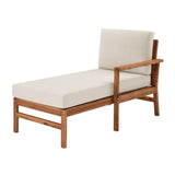 Walker Edison Vincent Modern/Contemporary Acacia Wood Chevron Right Arm Chaise VIODSERACBRB