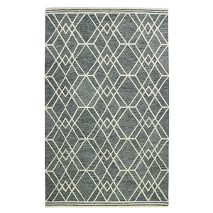 AMER Rugs Vista VIS-1 Hand-Hooked Geometric Farmhouse Area Rug Gray 9' x 13'