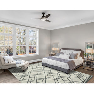 AMER Rugs Vista VIS-4 Hand-Hooked Geometric Farmhouse Area Rug Ivory 9' x 13'