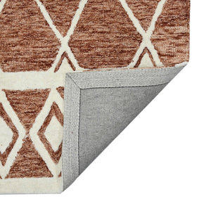 AMER Rugs Vista VIS-5 Hand-Hooked Geometric Farmhouse Area Rug Sienna 9' x 13'