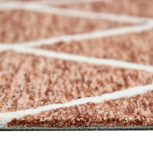 AMER Rugs Vista VIS-5 Hand-Hooked Geometric Farmhouse Area Rug Sienna 9' x 13'