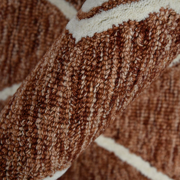 AMER Rugs Vista VIS-5 Hand-Hooked Geometric Farmhouse Area Rug Sienna 9' x 13'