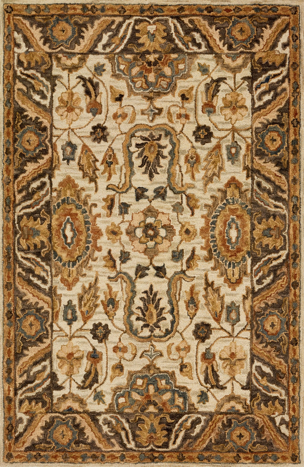 Loloi Victoria VK-02 100% Wool Hooked Traditional Rug VITRVK-02IVDT93D0
