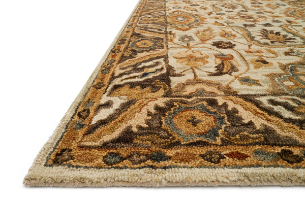 Loloi Victoria VK-02 100% Wool Hooked Traditional Rug VITRVK-02IVDT93D0