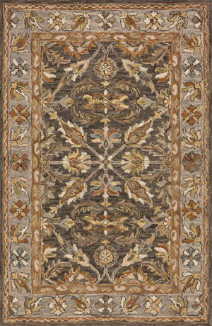 Loloi Victoria VK-06 100% Wool Hooked Traditional Rug VITRVK-06DTGY93D0