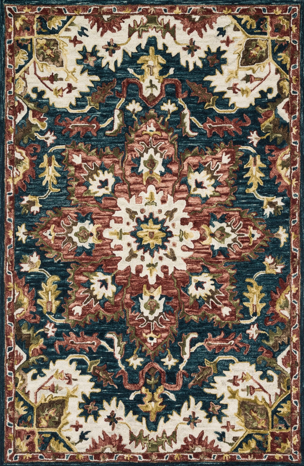 Loloi Victoria VK-13 100% Wool Hooked Traditional Rug VITRVK-13TERA93D0