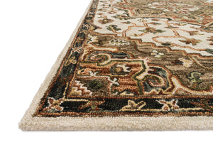Loloi Victoria VK-15 100% Wool Hooked Traditional Rug VITRVK-15IVTO93D0