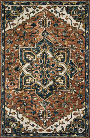Loloi Victoria VK-15 100% Wool Hooked Traditional Rug VITRVK-15RUIV93D0