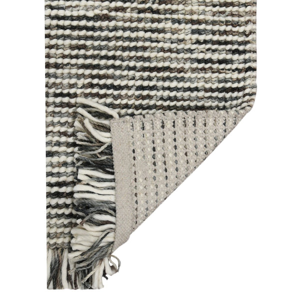 AMER Rugs Vivid VIV-2 Hand-Loomed Striped Farmhouse Area Rug Gray 9' x 12'