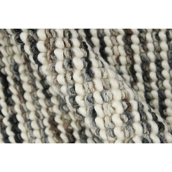 AMER Rugs Vivid VIV-2 Hand-Loomed Striped Farmhouse Area Rug Gray 9' x 12'